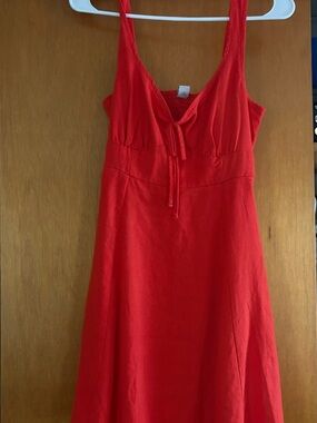 Old Navy Bright Red Tie-Front Mini Sundress